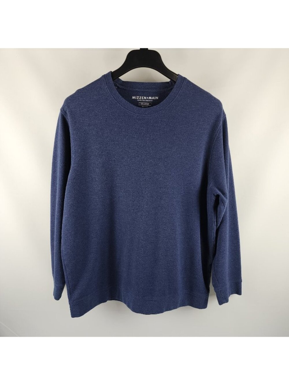 Mizzen + Main Sweatshirt Mens XXL Navy Blue Performance Menswear L/S